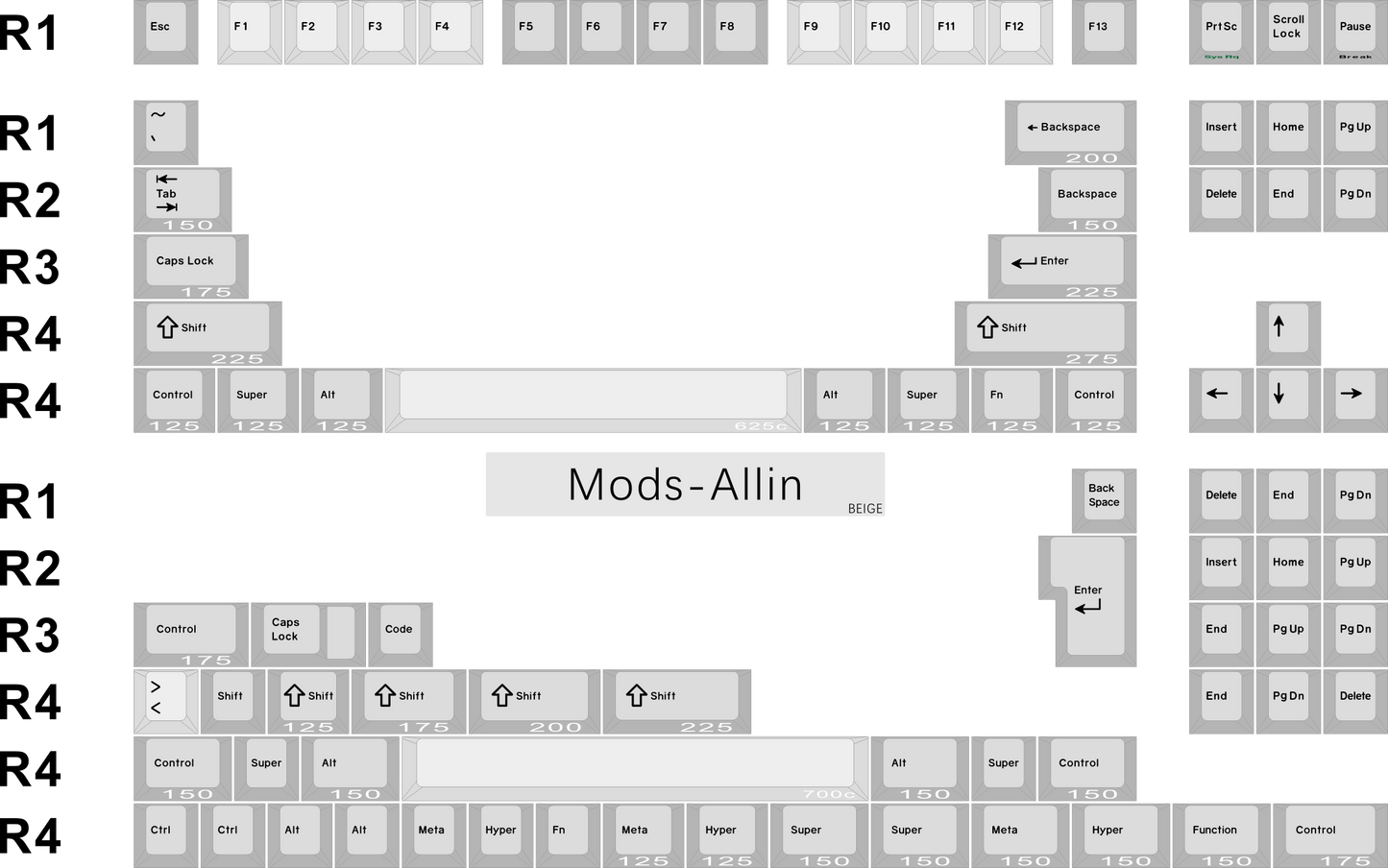 ANSI-EN + All Mods Beige Combo